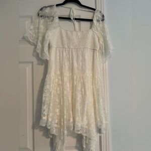 Elegant White Lace Dress